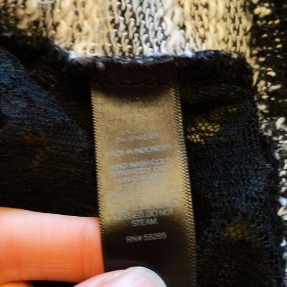 Express Black/White ( Gray) Lace Back Sweater - Picture 3 of 4